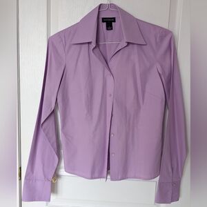 Ann Taylor cotton shirt in violet size 6